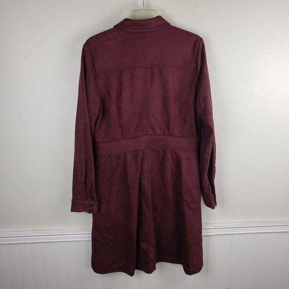 Women's A Loves A Purple Faux Suede Jacket Soft Button Up Size X-Large/XL - Picture 7 of 14